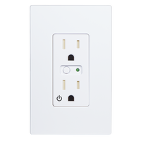GoControl Z-Wave Plus White In-Wall Outlet with Energy Monitoring