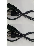 Pro-Elec AC 3' Power Cord 18AWG; 3-Prong Straight Receptacle HOSA; (2-Pack)